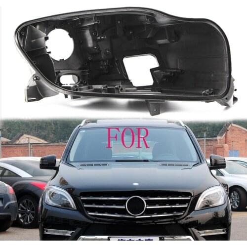 W166 shell Black headlight shade Black headlight base for Mercedes-Benz ML300 ML350 ML400 W166 Headlight black casing shell2012