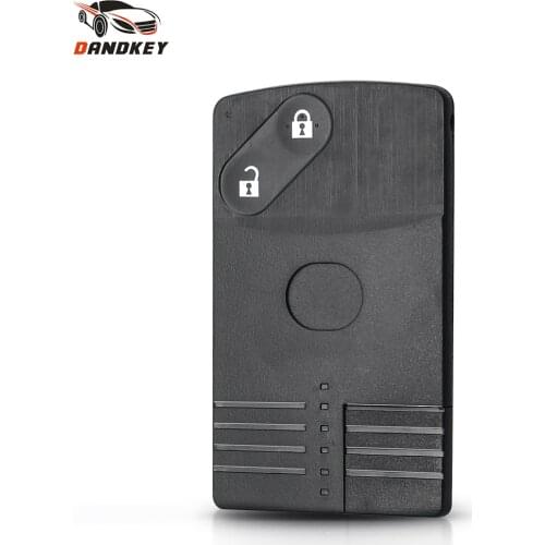 Dandkey 2/3/4 Buttons for Mazda 5 6 CX-7 CX-9 RX8 Miata MX5 Replacement Smart Card Remote Key Shell Fob Uncut Insert Blade