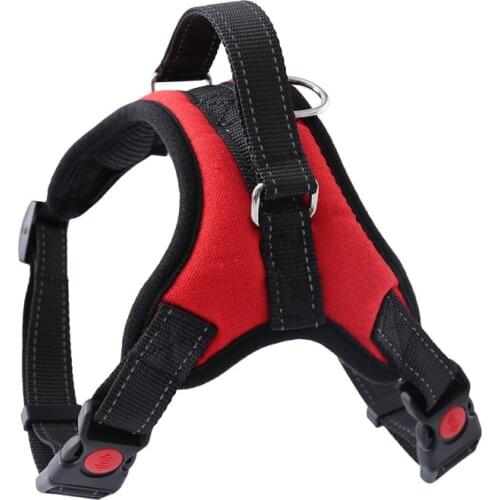 Dog Soft Adjustable Harness Pet Dog Walk Out Harness Vest Collar Hand Strap for Small Medium Large Dogs