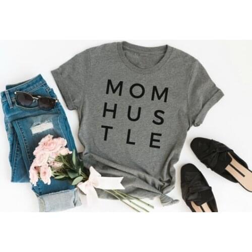 Mom Hustle Graphic Tee Mother Hustler Gift for her T-Shirt Girl Summer Stylish Cute Letter trendy Tops Aesthetic Drop Ship S-3XL