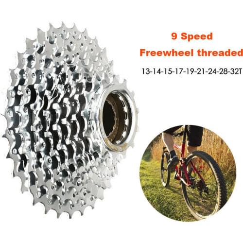 MTB Mountain Bike Rear Hub 9 Speed 9S 13-32T Freewheel Threaded Sprocket Bicycle