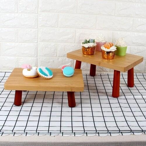 Wooden Cake Cupcakes Stands Wedding Dessert Tableware Plates Fruits Candy Biscuits Baking Tray for Dinnerware Stool Cake Stand