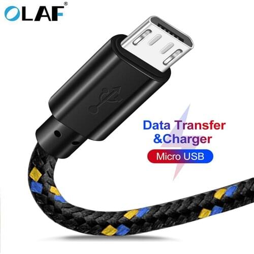 OLAF Micro USB Cable 2A Fast Charging Mobile Phone Charger Cable 1M/2M/3M Data Cable for Sumsung Xiaomi Huawei LG Android Tablet