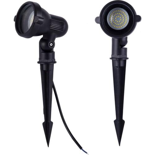 Hot selling Outdoor led Garden Lawn Lamp Light 220V 110V 12V LED Spike Light 5W 7W Path Landscape Spotlight with GU10 Bulbs