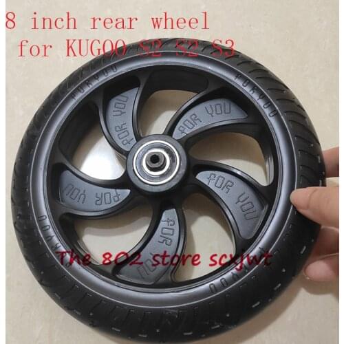 Lightning shipment 8 inch solid Rear Wheel explosion-proof For KUGOO S1 S2 S3 Folding Electric Scooter spare part from poland