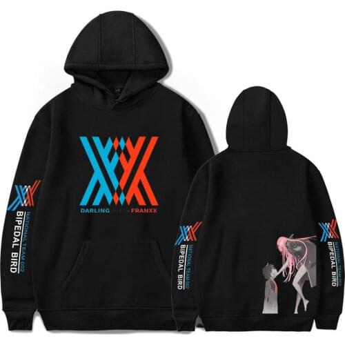 Newest DARLING In The FRANXX Sweatshirt Anime Hoodie Zero Two Hoodies Men women Sweatshirts Kawaii Boys Girl Clothes Men/Women