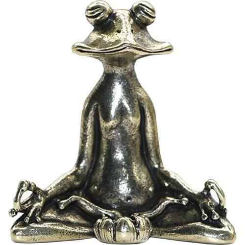 Retro Incense Burner Stick Holder Plate Buddhism Coil Frog Censer for Home Room