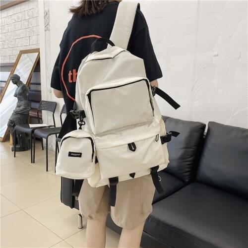 2020 Backpack Women Men Backpack Fashion Women Shoulder Bag Solid School Bag for Teenage Girl Children Backpacks Travel Bag