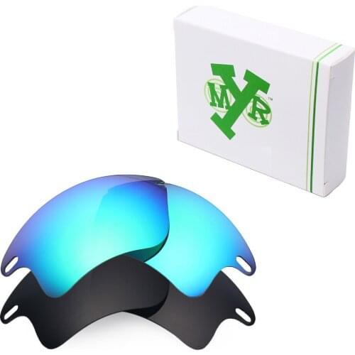 Stealth Black & Emerald Green 2 Pairs Mryok POLARIZED Replacement Lenses for Oakley Fast Jacket XL Sunglasses