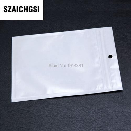 SZAICHGSI white clear Plastic zipper opp bag retail package for iphone7 6 5 4 usb cable for samsung cable and chargers 5000pcs
