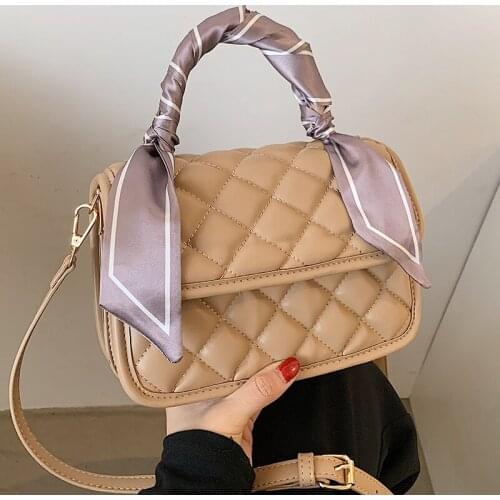 High Quality Women Pu Leather Shoulder Bag Fashion Designer Tote Lady Small Messenger Bags Simply Female Quilted Crossbody Bag
