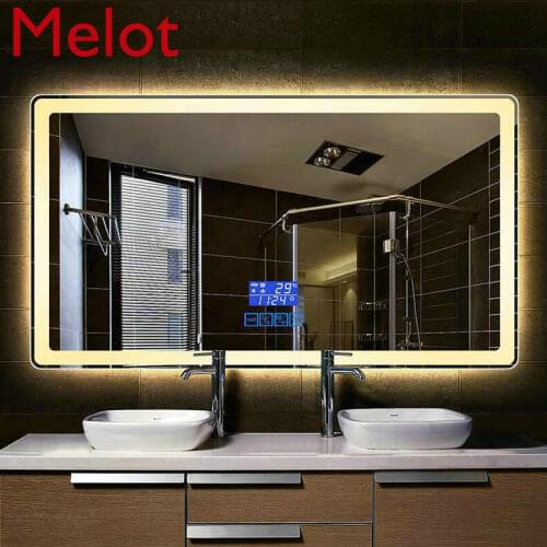 60x80cm 50x70cm Smart Bluetooth Demist Rectangular Bathroom Mirror High Quality Refection Two Color LED Bathroom Mirror