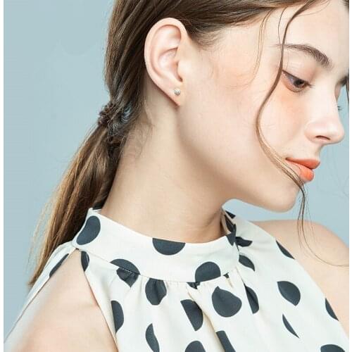 925 Sterling Silver Not Easily Allergic Studs Female Frosted Earing Simple Male Ear Hole Fashionable Multiple Piercings Ears