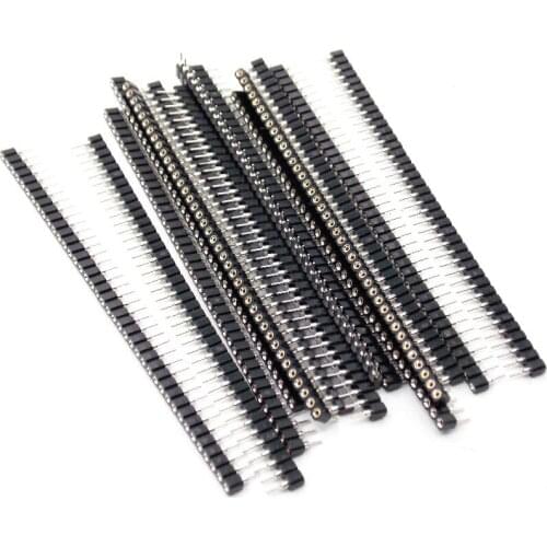 10pcs 1x40 Pin 2.54 Round Female Pin Header connector