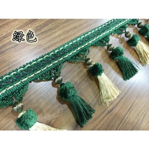 12 Yards/lot Lace Tassel Fringe Hair Ball Curtain Sofa Tablecloth Accessories Lace Trim Diy Decoration Fabric Flecos Abalorios