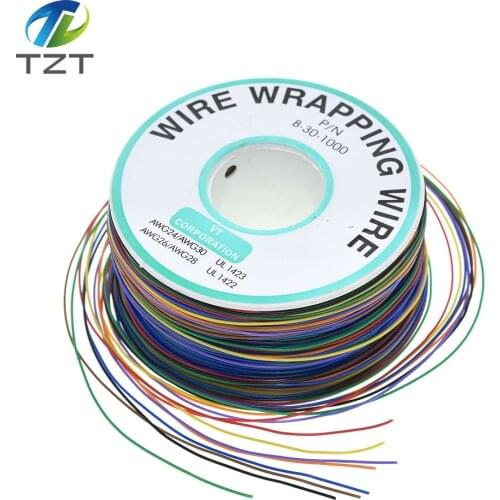 265m 8 Color 30AWG Jump Wire Wrapping Tinned Copper Solid PVC insulation Single Strand Copper Cable Ok Wire Electrical Wire XF30