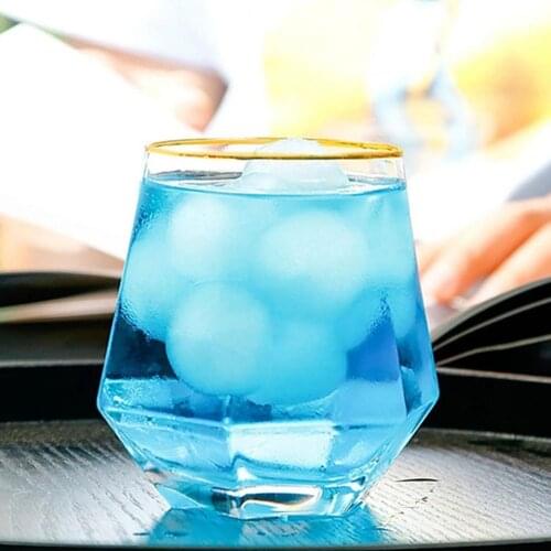 300ml Crystal glasses Diamond Shape Whiskey Wine Bar Club Beer Glass Juice Cup Decorative Easy-carrying Crystal Coffee Mug