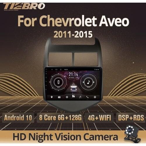 TIEBRO 2 Din Android 10.0 Car Radio For Chevrolet Aveo Sonic 2011-2015 GPS Navigation Stereo Receiver DSP Bluetooth Player IGO
