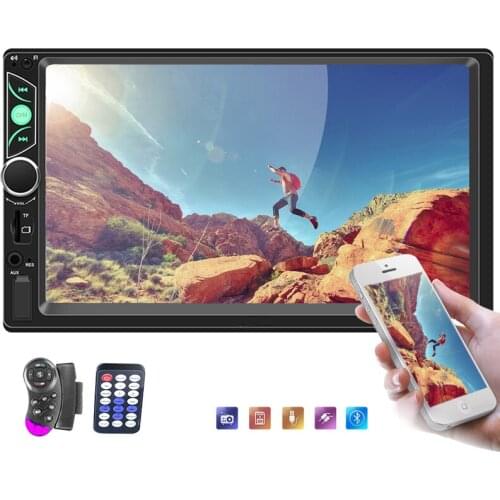7 Inch High-definition Touch Large Screen Car Bluetooth MP5 Player Car MP4 Card Machine Radio Three Screen With The Same Display