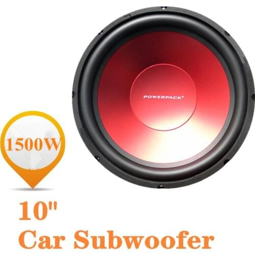 10 inch 255mm Car Subwoofer Powerful 1800 W 4 Ohm Steel Custom Frame Rubber Edge Red Coating Injection Cone Music Player