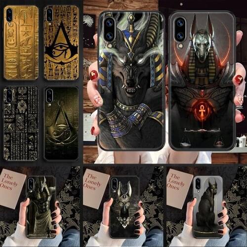 Egyptian Hieroglyphics Symbols Phone case For Huawei Honor 6 7 8 9 10 10i 20 A C X Lite Pro Play black art coque painting