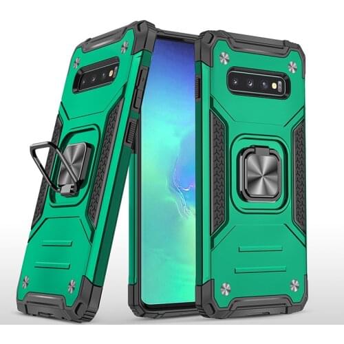 For Samsung Galaxy S10e S 10e 10+ S10 Plus Case Cover Armor Shockproof Military Defender Magnet Car Holder Ring Case Fundas