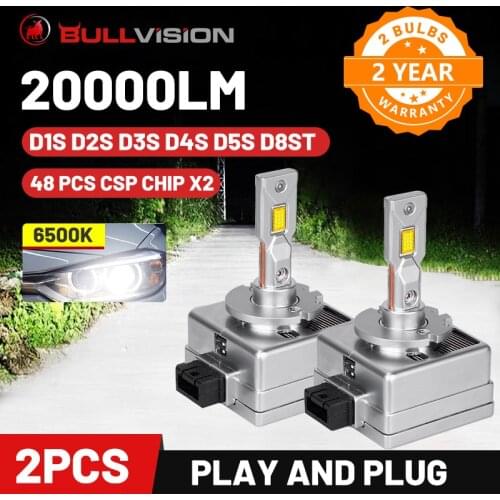 D1S D3S Led 20000Lm Headlight Csp D2S Canbus Turbo Led D5S Ice Fog Light D8S Diode For Car 12V D4S Autolamp Error Free 6500K 90W