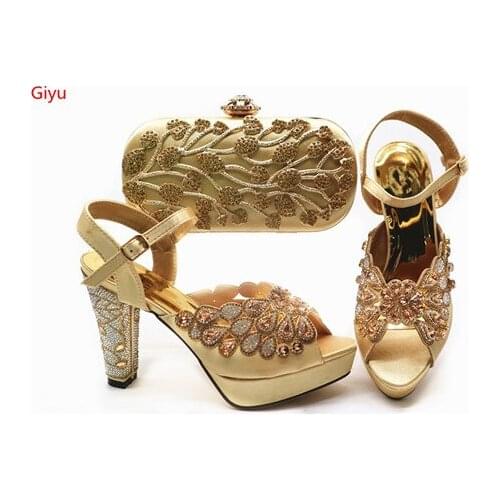 Doershow nice looking shoes and bag matching set italy 2019designs for african shoes and bags wedding party free shipping!HGX1-4