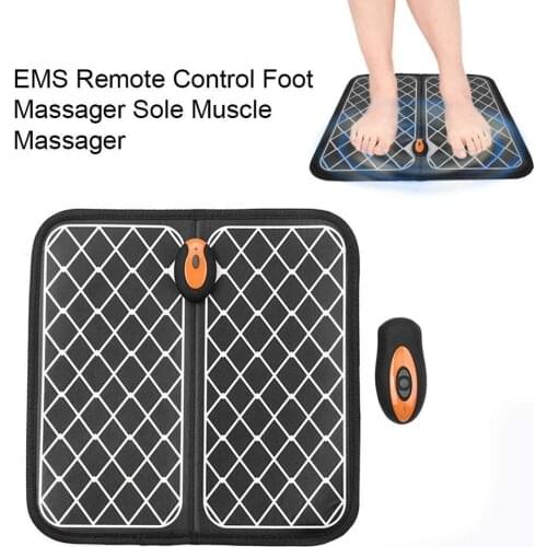 Electric EMS Foot Massager USB Rechargeable Full Automatic Massage Foot Circulation Massager Body Machine for Men Women