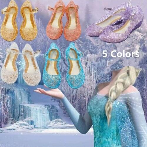 Fantasy Sequined Halloween Carnival Shoes Princess Girls Cosplay Shoes Children Beach Sandals Kids Birthday Christmas Gifts