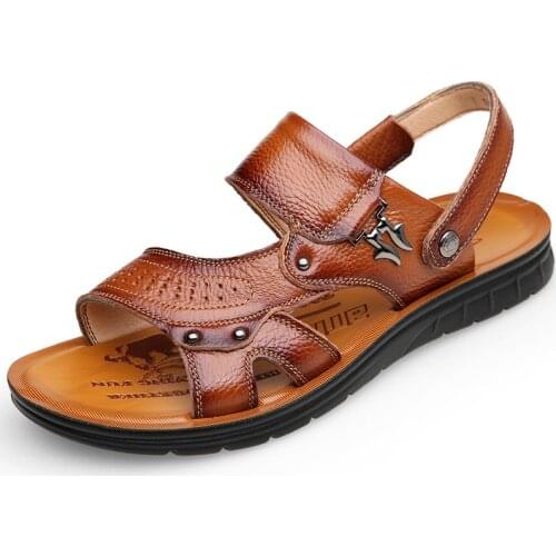 HIKDOOER Men's Leather Sandals