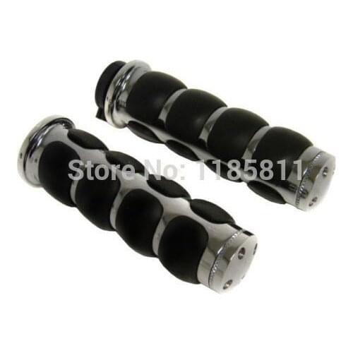 Chrome 1''25mm Hand Grips +Throttle Boss for Suzuki Boulevard Intruder GSX-R 600 750 1000 Cuisers