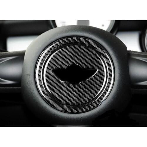 By DHL or Fedex 50pcs Steering Wheel Stickers Carbon Fiber Cover Trim for Mini Cooper Clubman R55 R56 R60 R61 Accessories
