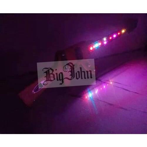 Gold color body with led light fine electric guitar with wilkinson hardware