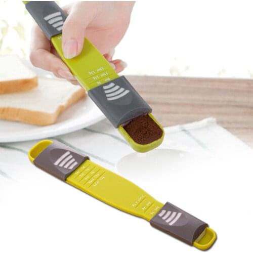 Kitchen Adjustable Measuring Spoon Baking Amount Spoon Double Head Eight Grade Coffee Spoon Milk Powder Spoon Kichen Accessories
