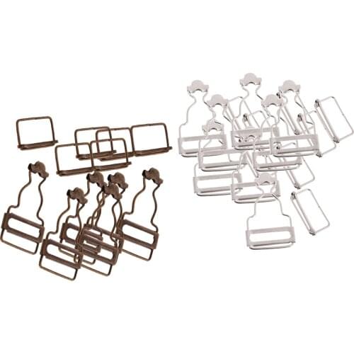 Set Of 12 Dungaree Fasteners Clip/Brace Buckles For Suspenders 32/33mm