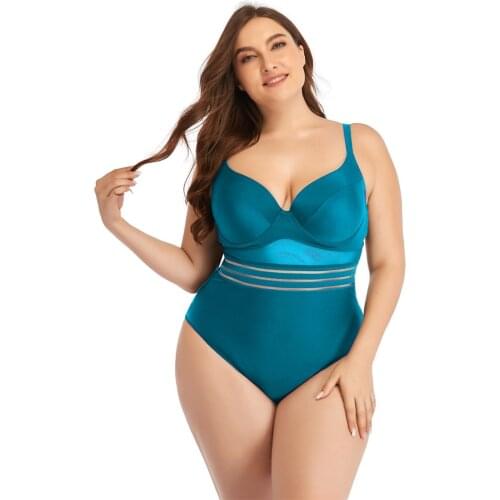 2021 Cross Border Large Size Swimsuits Swimsuit One Piece Plus Size Swimwear Striped Swimsuit Sexy One Piece Swim Suits