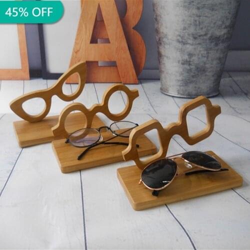 Solid Wood Glasses Display Stand Bracket Sunglasses Glasses Mold Decoration Display Props Showcase Shelf Glasses