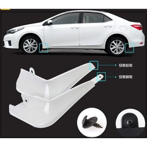 Higher star PP material 4pcs color car Mudguards,mud guard,fenderboard for Toyota Corolla 2014-2017