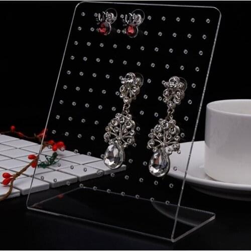 Jewelry Shelf Display Rack Stand L Shape for Ear Stud Earrings 120 Slots Holder Bracket Jewelry Storage