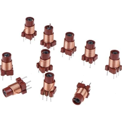 10pcs Hot Sale Adjustable High-Frequency Ferrite Core Inductor Coil 12T 0.6uh-1.7uh Adjustable Inductor