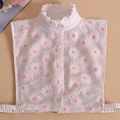Detachable Solid Lapel Blouse False collier femme Peter pan shirt fake wild Lace new sweet shirt female fake collar winter