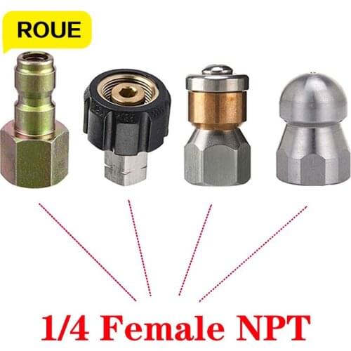 High Pressure Washer Hose 1/4 Inch NPT Drain Pipe for Karcher K2 K3 K4 K5 K6 K7 Four-hole Nozzle Drain Pipe Rotary Sewer Nozzle