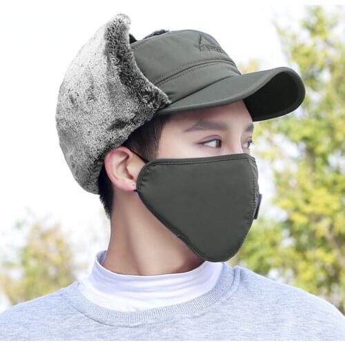 Trooper Trapper Hat Winter Windproof Ski Hat with Ear Flaps and Mask Warm Hunting Hats for Men Women