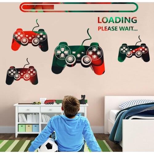 Creative Game Console Wall Sticker for Boy Game Handle Decorative Computer Desk Background Decor Mural for Furniture Decals