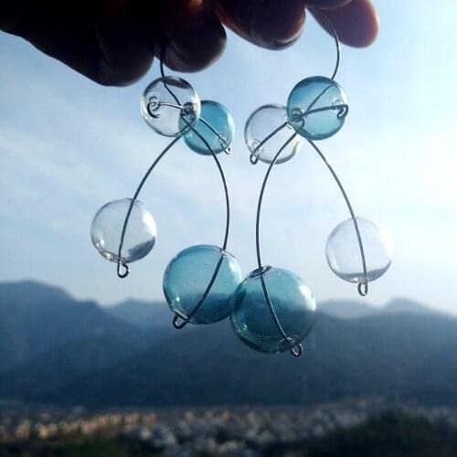 Unique Artsy Bubble Long Earrings For Women 2019 Original Glass Ball Dangle Long Earrings Drop Earrings Jewelry Earrings Bijoux