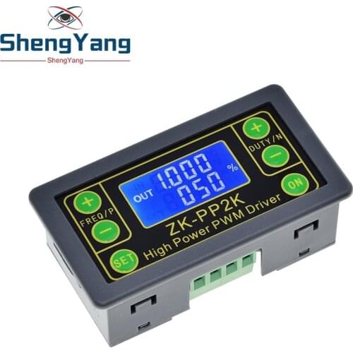 ZK-PP2K PWM DC 3.3~30V 12V 24V Motor Speed Controller regulator 8A 150W Adjustable LED Dimmer Pulse Frequency Duty Ratio