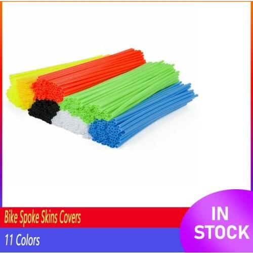 24CM/17CM Bike Motorcycle Dirt Decoration Motocross Wheel Spoke Wraps Rims Skins Protector Covers Decor 11 Colors 72Pcs