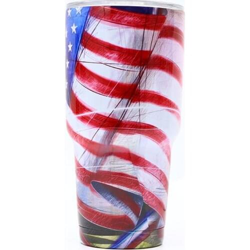 30pcs American Flag Punisher 30OZ Tumbler Personalized Independence Day Cup Special Edition Tumbler Water Bottles thermos