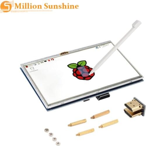 5 Inch Raspberry Pi 4 Model B Touchscreen LCD Display Module + Acrylic Holder compatible for Raspberry Pi 3B+/3B RPI105